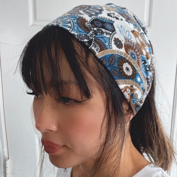 Boho Paisley Print Knot Wide headband Set - Picture 1 of 7